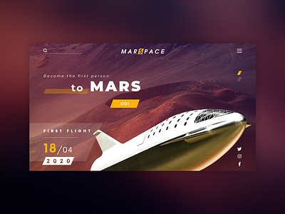 MarSpace - Imagine Flight / Web UI Design adobexd uidesign webdesign