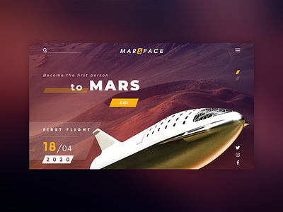 MarSpace - Imagine Flight / Web UI Design
