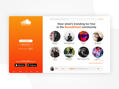 SoundCloud Redesign Concept / Web UI Design