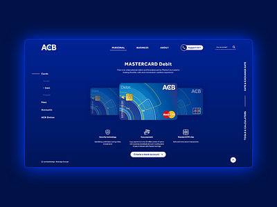 ACB Redesign Concept / Web UI Design acb bank navy blue redesign concept ui deisgn uiux web design