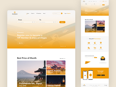 Phoenix Airways Homepage | Web UI Design
