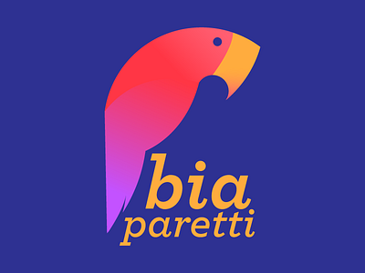 Bia Paretti Logo brazil cute design fun logo minimalistic parrot