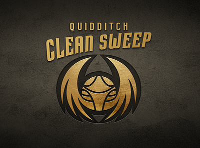 Quidditch Team Logo ball gold harry potter logo magic quidditch sport wand wings