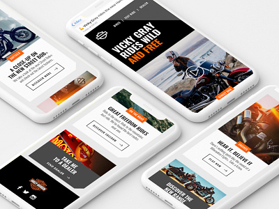 Harley Davidson branding design digital digital design e com email email design flat freelance interface interface design ui ui design user interface ux web