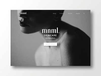 Mnml. holding page brand branding design digital digital design e com flat flat lay freelance interface interface design ui ui design user interface ux web website