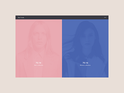Paul Smith - main screen app design interface paul smith pink ux visual design web web application