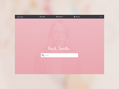 Paul Smith - Search screen app design interface paul smith pink ux visual design web web application