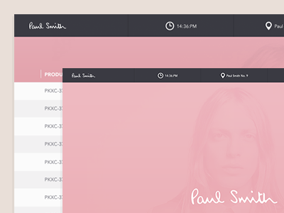 Paul Smith - Search results app design interface paul smith pink ux visual design web web application