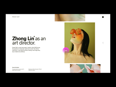 –Zhong Lin, Project 365 website design hero hero image hero section ui web web design website