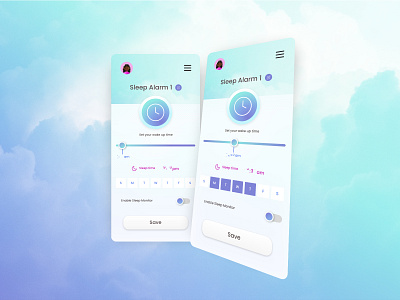 Sleep Scheduling app design design graphic design mobile ui ux