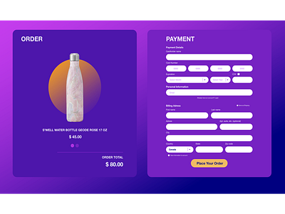 Credit Card Checkout Page Design credit card dailyui dailyui 002 design indigo payment ui ux webdesign