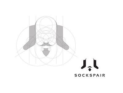 Sockspair logo minimal negativespace socks