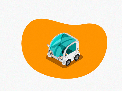 Electric Car design doodle electric electric car electric vehicle green car illustration innovation orange