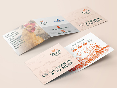 Villa Farms | Tríptico branding brochure design flyer identidad identity logo logotipo mockup print trifold