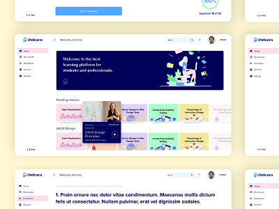 Owlearn | Platform courses design identity logo logotipo online platform ui ui ux ui design user experience user interface ux web design