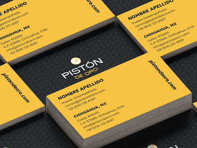 Pistón de Oro | Branding (3) branding business card design identidad identity logo logotipo mockup