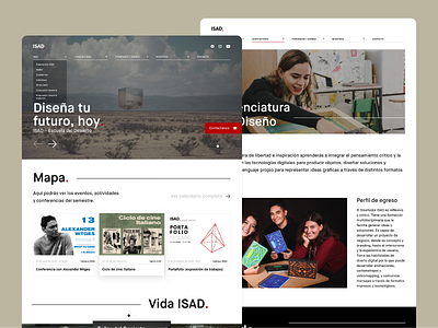 ISAD | Website architecture design school ui university web design website