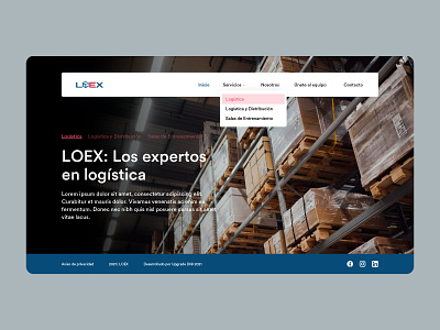LOEX | Website landing logistics transportation ui web website