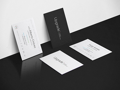 Upgrade | Branding branding business card elegant gradient identidad identity logo minimalism mockup redisign simple tarjeta de presentacion