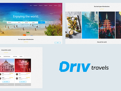 Driv Travels | Logotipo, Sitio web branding design identidad identity logo logotipo sitio web web website