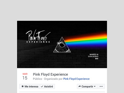 Pink Floyd Experience | Facebook advertisement event facebook ads facebook banner facebook event