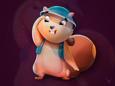 Little Squirrel character characterdesign design game game art gamedesign illustration mohamadbeheshtirad squirrel ui