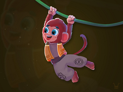 Maajaraa joo ape ape character character characterdesign design digital paint digital painting game game art gamedesign illustration mohamadbeheshtirad monkey monkey character ui