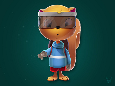 Squirrel VR character characterdesign game game art gamedesign illustration mohamadbeheshtirad nft squirrel squirrel character squirrel vr ui vr vr character