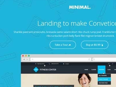 Minimal - Book / App Responsive Landing Page app coralix coralixthemes landing page minimal software