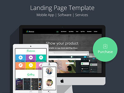 Renova - Startup App Landing Page Template app landing bootstrap clean template coralixthemes event flat landing landing marketing renova theme themeforest