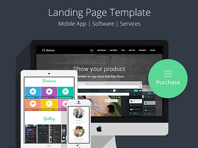 Renova - Startup App Landing Page Template