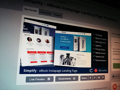 Simplify - eBook Instapage Landing Page Templates coralixthemes simplify