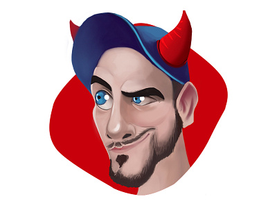 Devil emoticon for Twitch streamer 2d 2d art art devil emoticon icon illustration photoshop twitch wacom