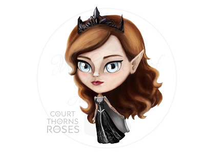 Feyre Illustration From Court a Thorns and Roses 2d 2d art art book art caracter chibi fan art fan art fanart feyre illustration