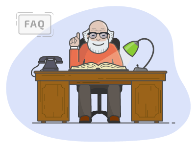 Grandfather answers the questions faq grandfather illustration outline