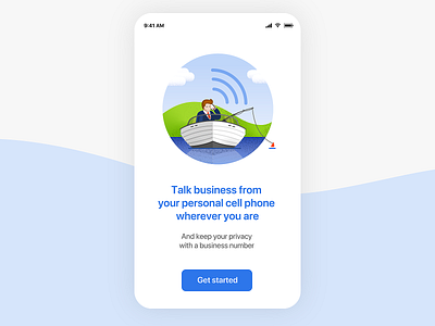 Virtual Phone System Onboarding gui illustration mobile onboarding ui vector welcome screen