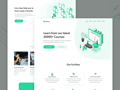 Homepage - Educon Website agency business finance blockchain services contact crypto currency ux education landing page experience minimal concept form element kit online course portal saas b2b product typography app dashboard user interface homepage web design template website ui ux