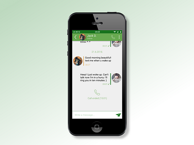 Daily UI Design Challenge- #013 Direct Messaging app chat daily ui direct message green