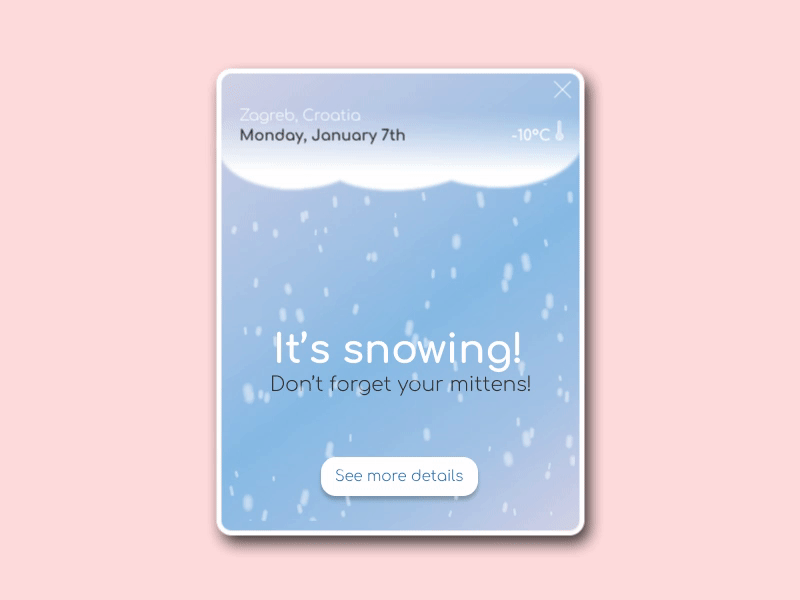 Daily UI Design Challenge- #016 Pop-Up / Overlay animated daily ui pop up weather forecast