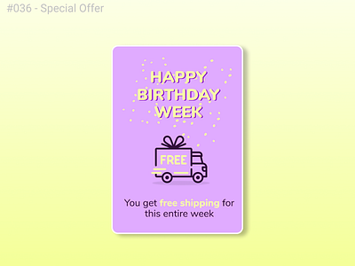 Daily UI Design Challenge- #036 Special Offer