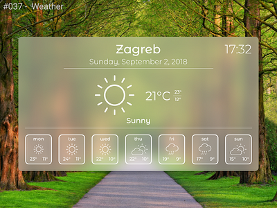 Daily UI Design Challenge- #037 Weather