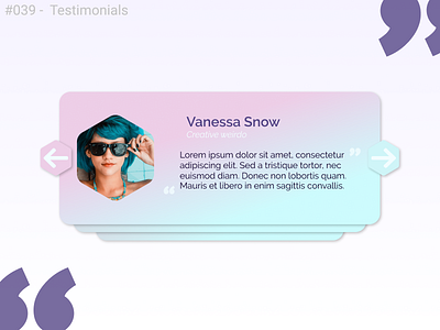 Daily UI Design Challenge- #039 Testimonials