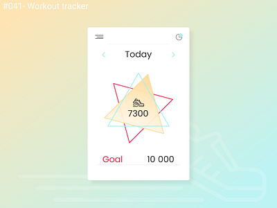 Daily UI Design Challenge- #041 Workout tracker 100daysofui dailiyuichallenge daily daily ui dailyui step counter ui user interface workout tracker