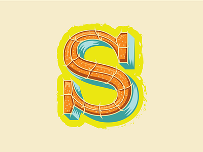 36 Days of Type -- S for Seahorse 36daysoftype animal alphabet branding illustration letter s lettering logo logos logotype orange seahorse typography vector