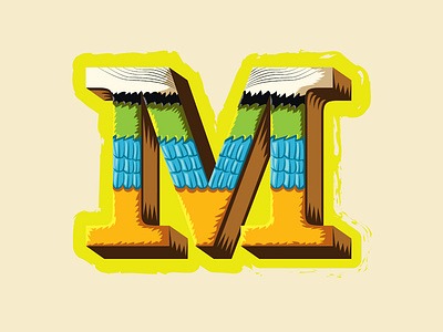 36 Days of Type — M for Macaw 36 days of type animal alphabet birds branding feathers illustration lettering logo logotype parrot