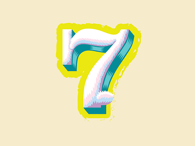36 Days of Type — 7 for Lucky 7 🐰 animal alphabet branding illustration logo logos lucky 7 number 7 rabbit typography