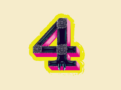 36 Days of Type — 4 for 4 Eyes 🕷 (jumping spider)