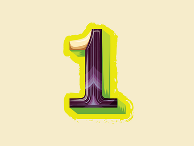 36 Days of Type — 1 for 1-footed (clam) 36 days of type animal alphabet branding clams illustration lettering number 1 numbers shells