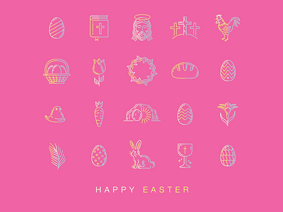 Happy Easter Icons 2