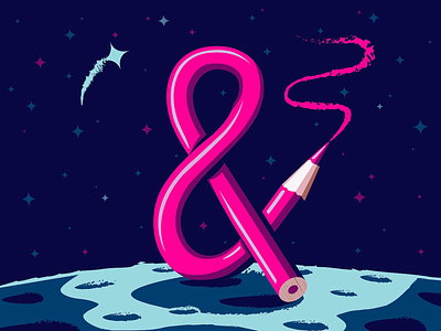 36 days of Type — Ampersand 36 days of type ampersand colored pencil lettering pencil space